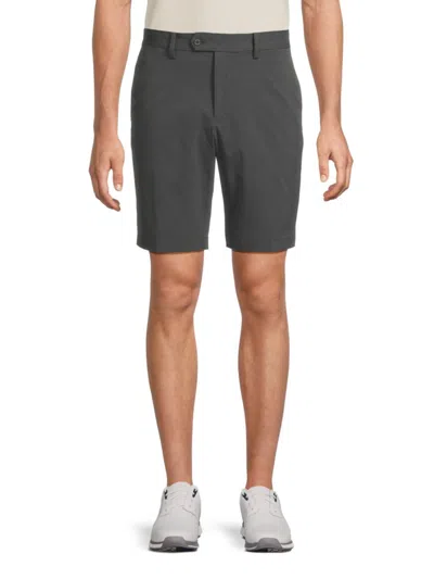 J. Lindeberg Men's Vent Solid Shorts In Gray