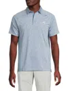 J. Lindeberg Men's Wilhelm Zebra-jacquard Polo Shirt In Blue