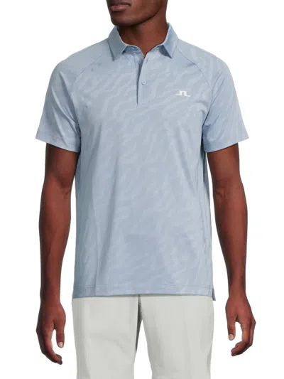 J. Lindeberg Men's Wilhelm Zebra-jacquard Polo Shirt