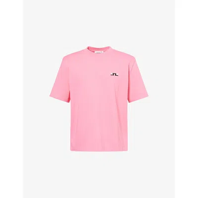 J. Lindeberg Mens Azalea Pink 30y Hale Cotton T-shirt Xl