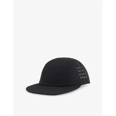 J. Lindeberg Mens Black Joel Nylon Running Cap In Red