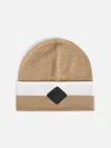 J. Lindeberg Merino Stripe Hat In Tiger Brown In Multi