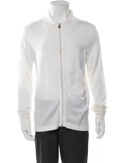 Pre-owned J. Lindeberg Merino Wool Jacket In White