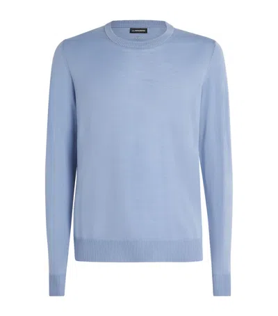 J. Lindeberg Merino Wool Keane Sweater In Blue