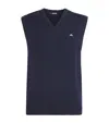 J. Lindeberg Merino Wool Liam Sweater Vest In Navy