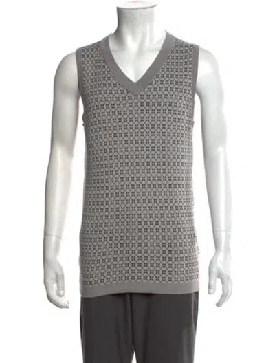 Pre-owned J. Lindeberg Patterned V-neck T-shirt In Multicolor