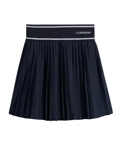 J. Lindeberg Pleated Midi Skirt In Blue