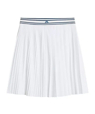 J. Lindeberg Pleated Midi Skirt In White