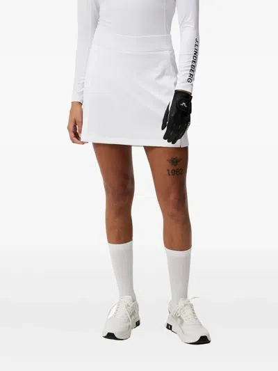 J. Lindeberg Pleated Panelled Skirt In White