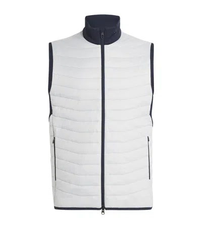 J. Lindeberg Quilted Holden Gilet In Grey