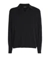 J. Lindeberg Refibra-blend Rowan Polo Sweater In Black