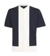 J. Lindeberg Rue Knitted Polo Shirt In Navy