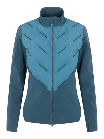 J. Lindeberg Shield Hybrid Golf Jacket In Captain Blue