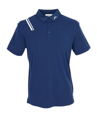 J. Lindeberg Short-sleeved Polo Shirt In Blue