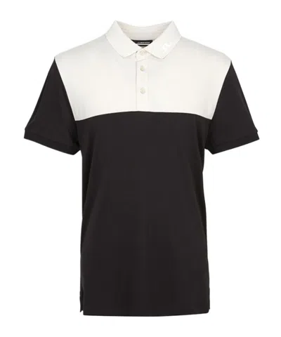 J. Lindeberg Short-sleeved Polo Shirt In Black