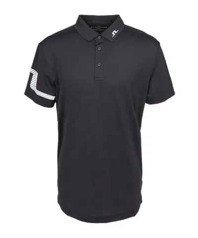 J. Lindeberg Short-sleeved Polo Shirt In Black