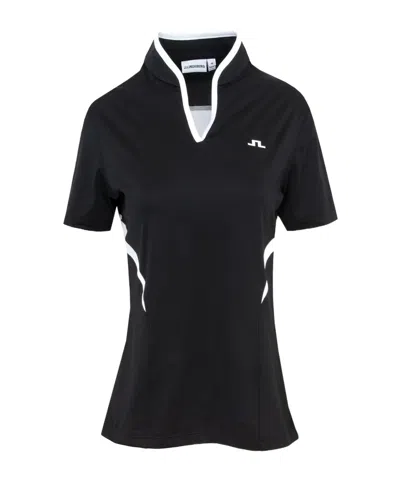 J. Lindeberg Short-sleeved Polo Shirt In Black