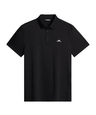 J. Lindeberg Short-sleeved Polo Shirt In Black