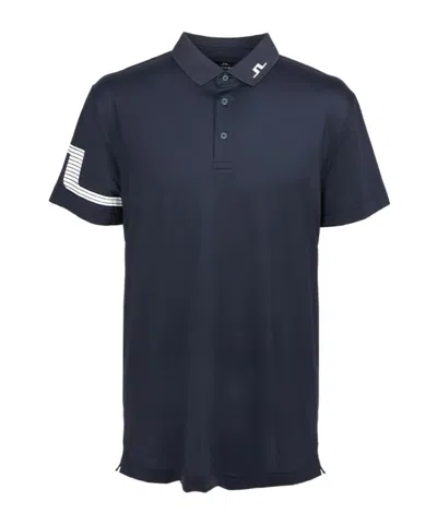 J. Lindeberg Short-sleeved Polo Shirt In Blue