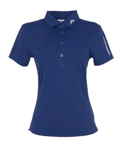 J. Lindeberg Short-sleeved Polo Shirt In Blue