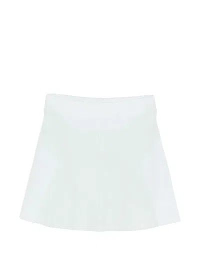 J. Lindeberg Tanya Contrast Rib Knit Short Skirt In White