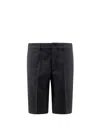 J. LINDEBERG TECHNICAL FABRIC BERMUDA SHORTS WITH LOGO PATCH