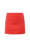J. Lindeberg Technical Fabric Midi Skirt In Red