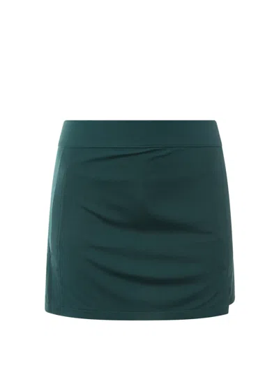 J. Lindeberg Technical Fabric Midi Skirt In Green