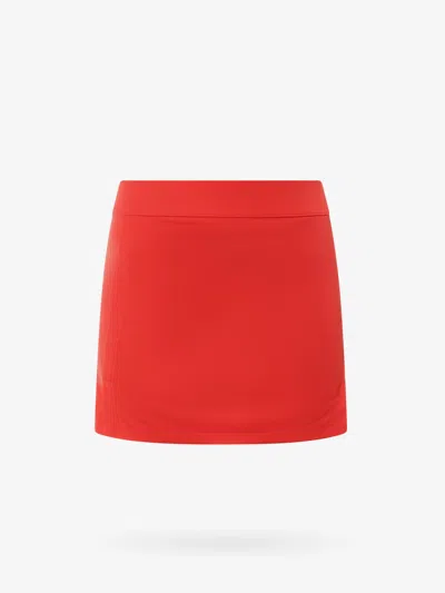 J. Lindeberg Technical Fabric Midi Skirt In Red