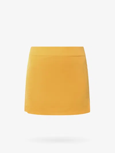 J. Lindeberg Technical Fabric Midi Skirt In Yellow