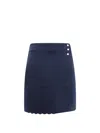 J. LINDEBERG TECHNICAL FABRIC SKIRT WITH LOGO PATCH