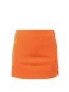 J. Lindeberg Technical Jersey Skirt In Orange