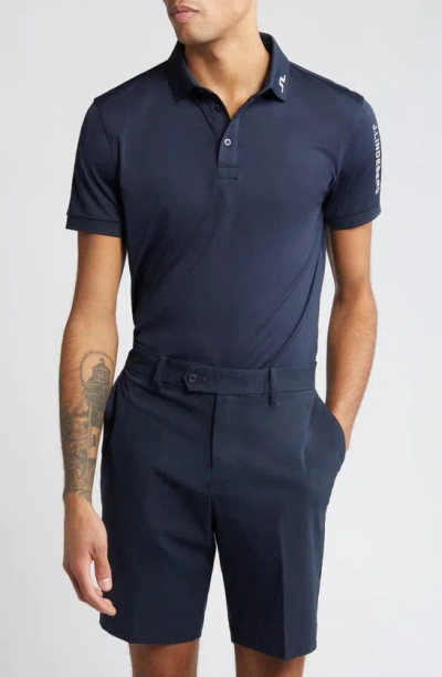 J. Lindeberg Tour Tech Performance Golf Polo In Jl Navy