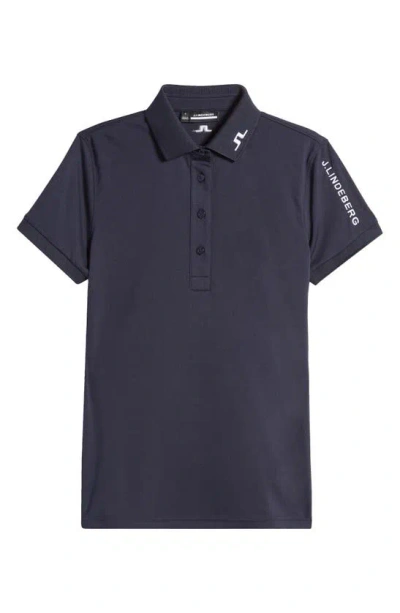 J. Lindeberg Tour Tech Performance Golf Polo In Jl Navy