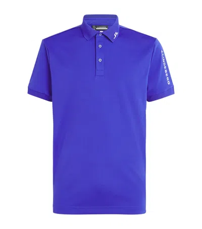 J. Lindeberg Tour Tech Polo Shirt In Blue