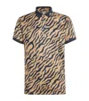 J. Lindeberg Tour Tech Print Polo Shirt In Brown