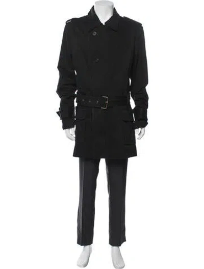 Pre-owned J. Lindeberg Trench Coat In Black