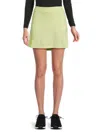 J. Lindeberg Women's Amelie A-line Mini Skirt In Pale Lime