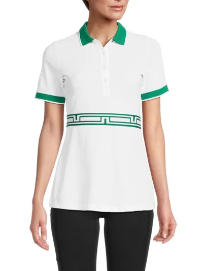 J. Lindeberg Women's Belina Colorblock Polo In White