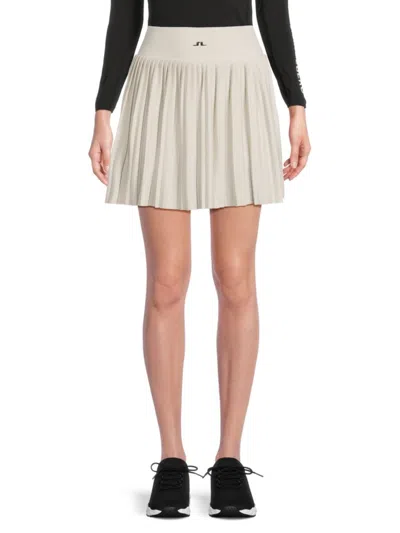 J. Lindeberg Women's Binx Pleated Skort In Neutral