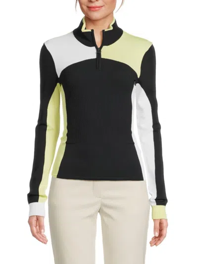 J. Lindeberg Women's Deborah Colorblocked Knit Sweater In Multi