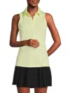 J. Lindeberg Women's Dena Sleeveless Polo In Pale Lime