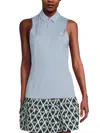J. Lindeberg Women's Dena Sleeveless Polo Top In Blue