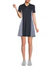 J. Lindeberg White Jamila Performance Mini Dress In Navy