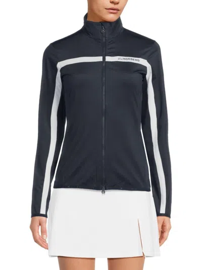J. Lindeberg Women's Janice Logo Jacket In Navy