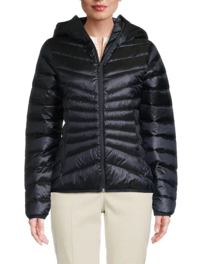 J. Lindeberg Women's Lara Quilted Hooded Puffer Jacket In Blue