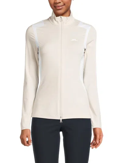J. Lindeberg Women's Mae Logo Jacket In Cream White