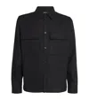 J. Lindeberg Wool-blend Overshirt In Black