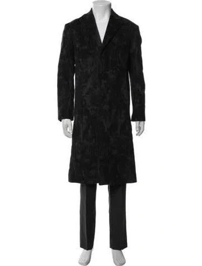 Pre-owned J. Lindeberg Wool Printed Overcoat In Multi