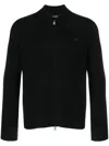 J. Lindeberg Yousin Logo-patch Cardigan In Black